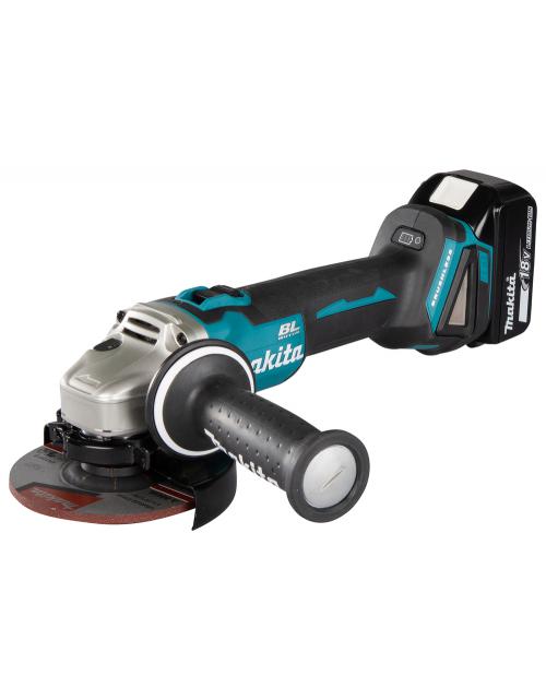 Amoladora 125mm BL+2 Batería 18V (4.0 AH)+cargador rápido.